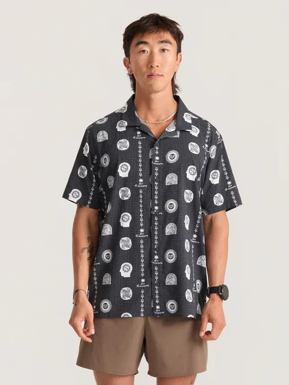 ROARK BLESS UP TRAIL SHIRT BLACK PRINT 
