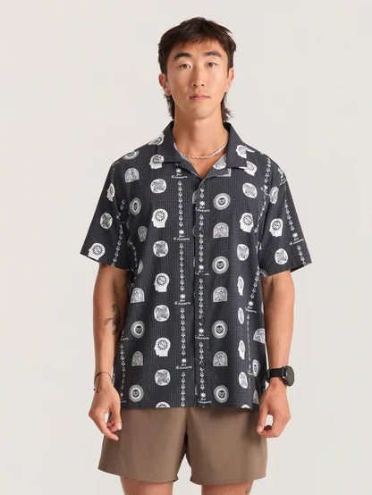 ROARK BLESS UP TRAIL SHIRT BLACK PRINT 
