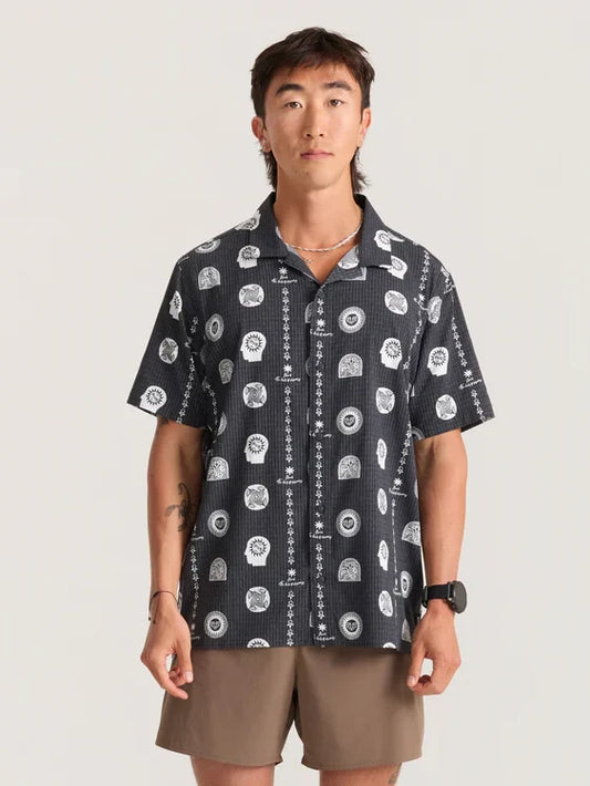 ROARK BLESS UP TRAIL SHIRT BLACK PRINT 
