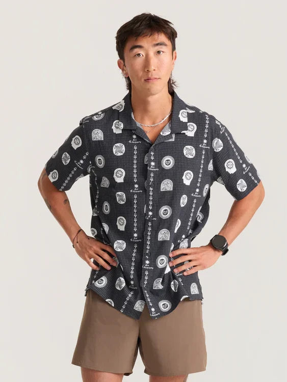 ROARK BLESS UP TRAIL SHIRT BLACK PRINT 