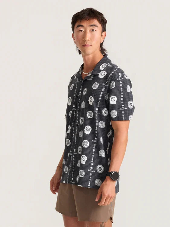 ROARK BLESS UP TRAIL SHIRT BLACK PRINT 