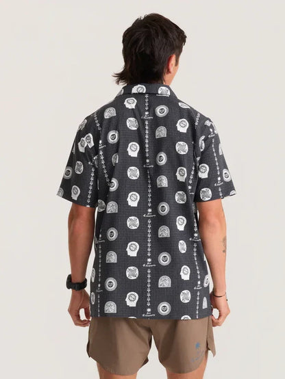 ROARK BLESS UP TRAIL SHIRT BLACK PRINT 