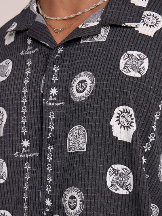 ROARK BLESS UP TRAIL SHIRT BLACK PRINT 