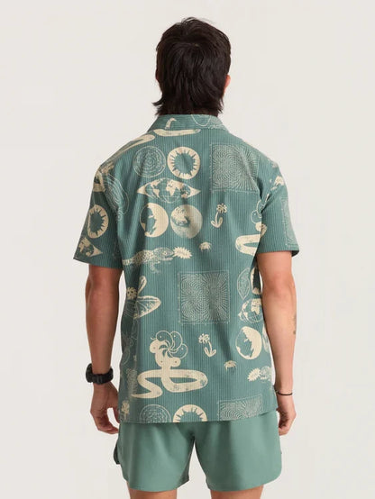 ROARK BLESS UP TRAIL SHIRT SLATE GREEN/TAN 