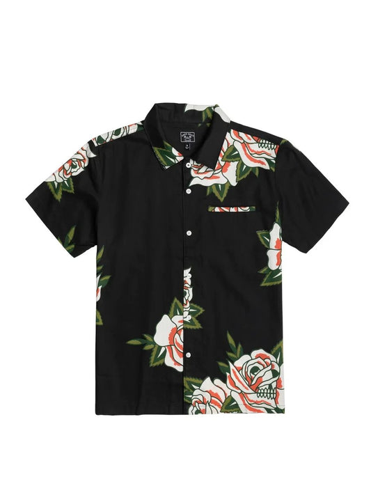 DARK SEAS SKULLY SHORT SLEEVE WOVEN BLACK