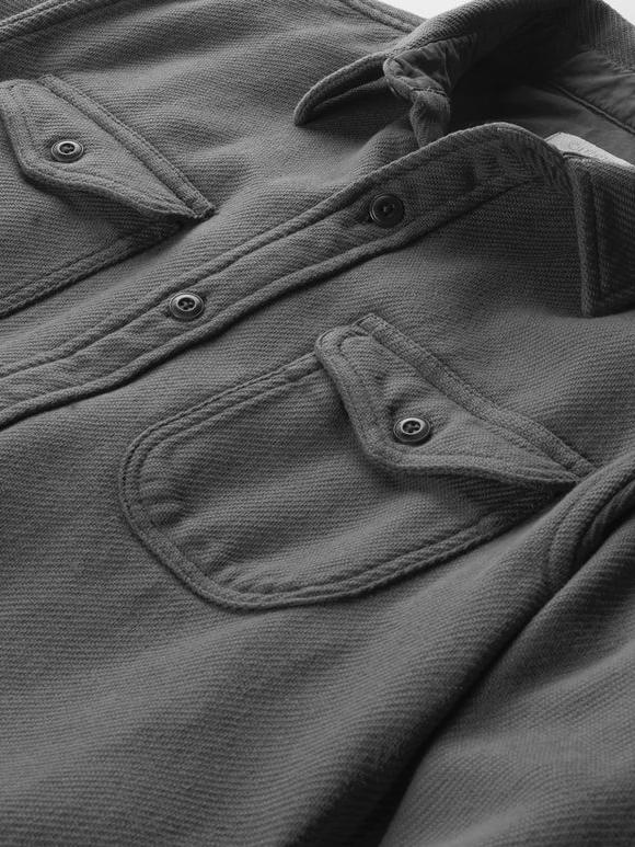 OUTERKNOWN CHROMA BLANKET SHIRT FADED BLACK 
