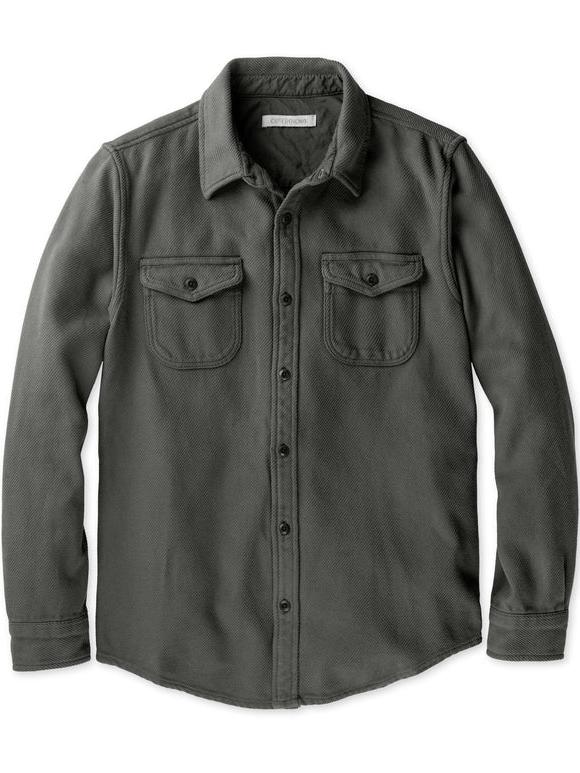 OUTERKNOWN CHROMA BLANKET SHIRT FADED BLACK 