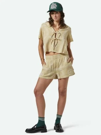 BRIXTON WANDERING SHORT PALE KHAKI BANDANA 
