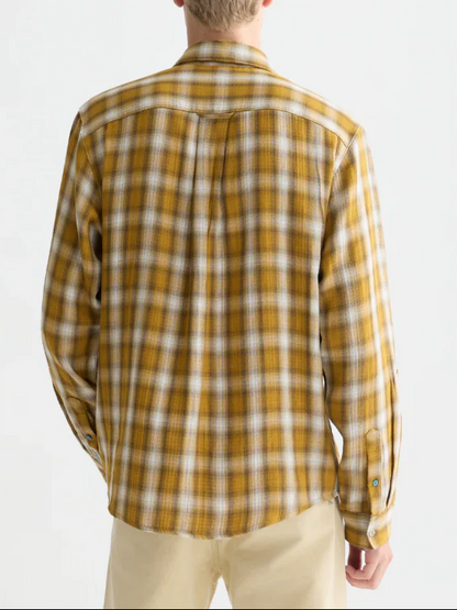 S&S DOUBLE CLOTH CHECK RELAXED FIT SHIRT RAFFIA CHECK 