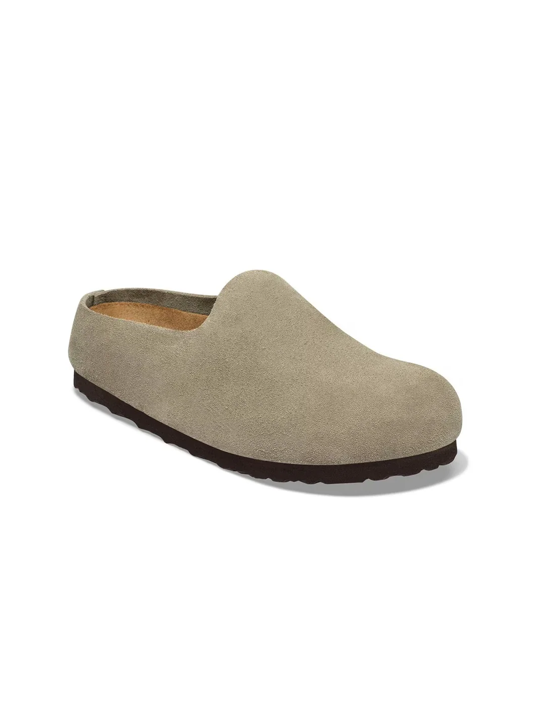 BIRKENSTOCK AMSTERDAM WRAPPED SUEDE LEATHER TAUPE 