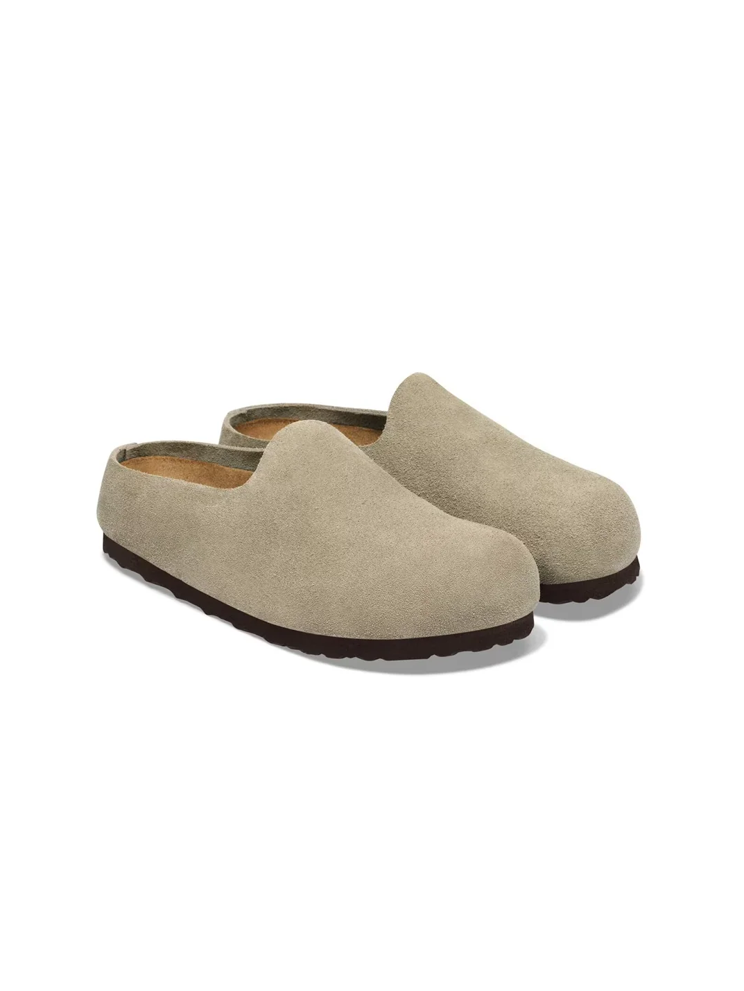 BIRKENSTOCK AMSTERDAM WRAPPED SUEDE LEATHER TAUPE 