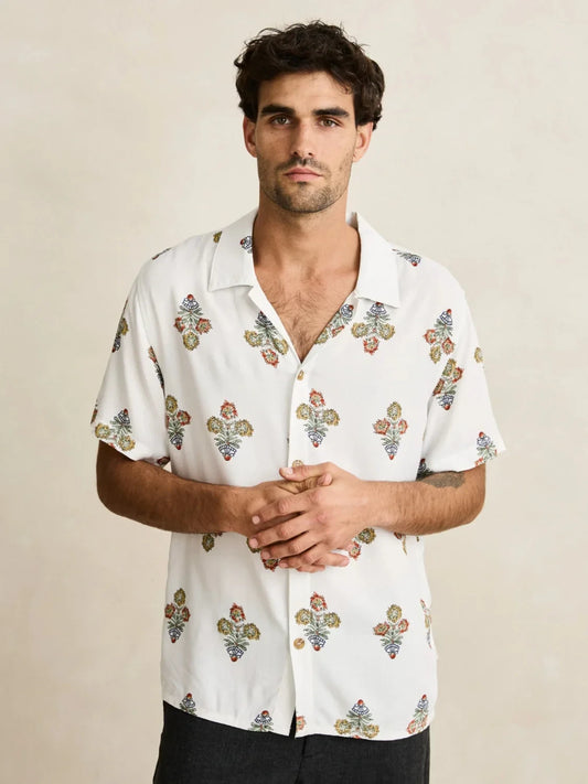 RHYHTHM BOUQUET S/S SHIRT NATURAL 