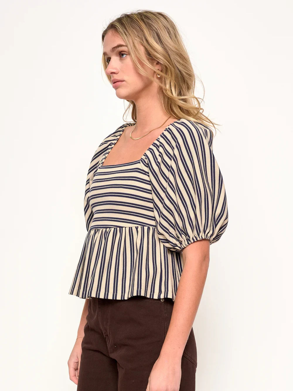 dRA GEMMA TOP NAVY/TAUPE