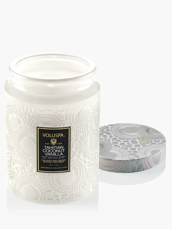 TAHITIAN COCONUT VANILLA LARGE JAR CANDLE