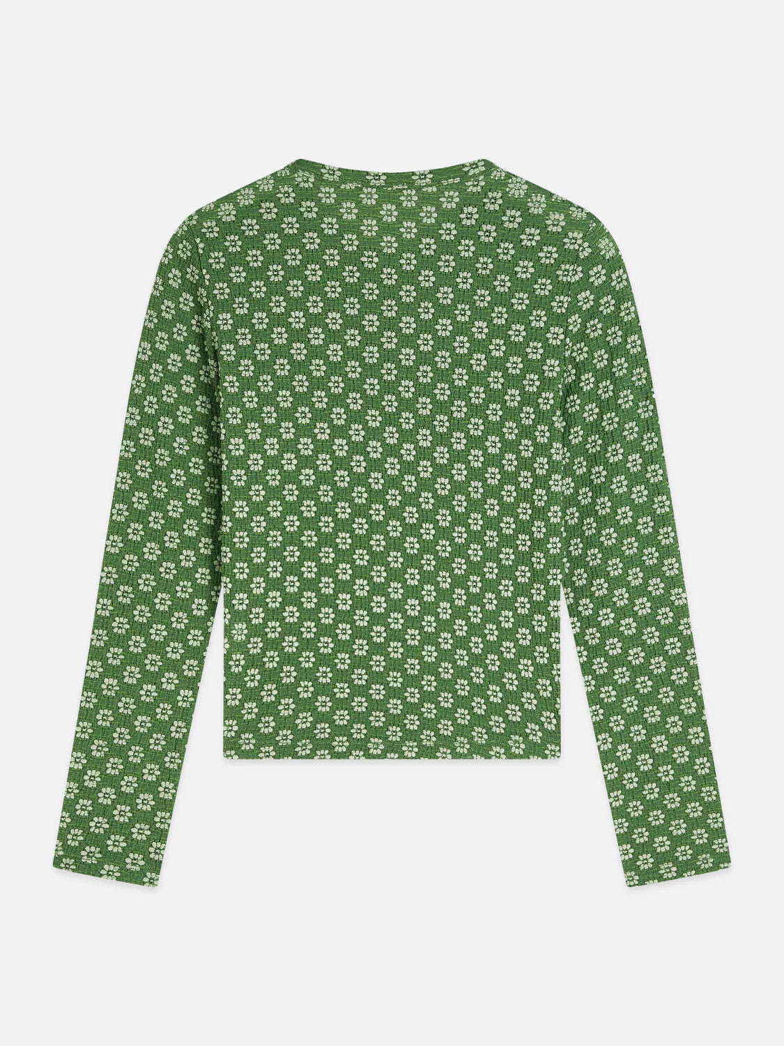 S&S STRUCTURED BUTTON UP LONG SLEEVE TOP GARDEN GREEN