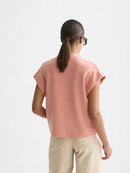 S&S TENCEL V-NECK SHORT SLEEVE SWEATSHIRT CANYON CLAY 