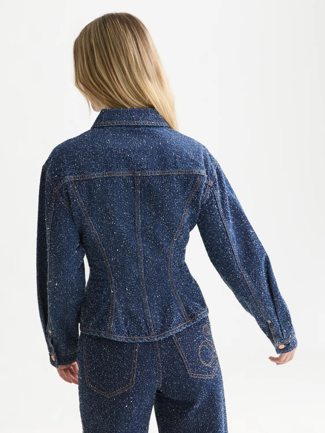 S&S WAISTED DENIM JACKET DEEP WEAVE