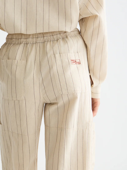 S&S NOA LINEN HI-RISE WIDE LEG PANT FOG 