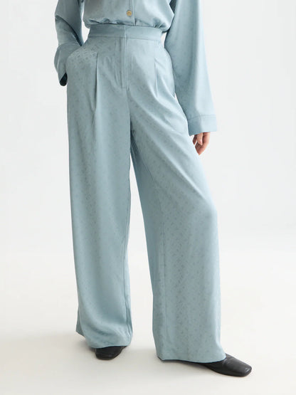 S&S ELENI HIGH RISE WIDE LEG JACQUARD PANT ARONA 
