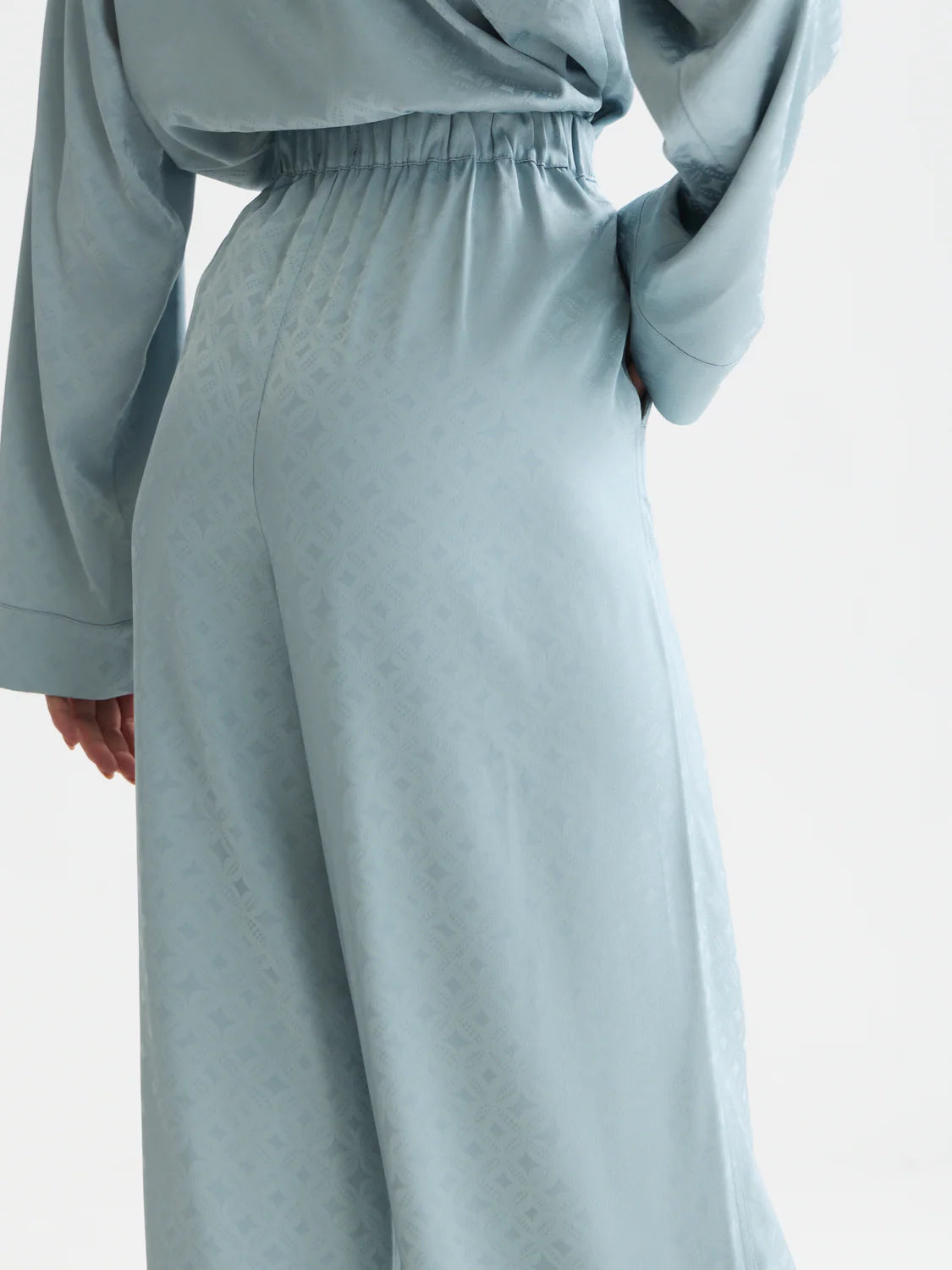 S&S ELENI HIGH RISE WIDE LEG JACQUARD PANT ARONA 