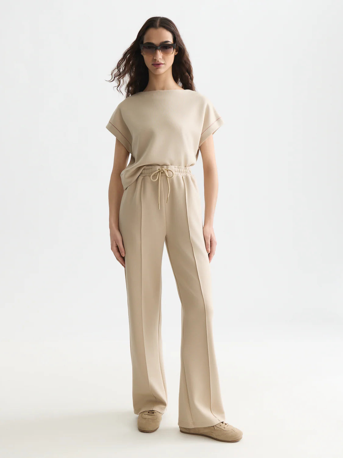 S&S MODAL SLASH NECK SWEATSHIRT DOESKIN