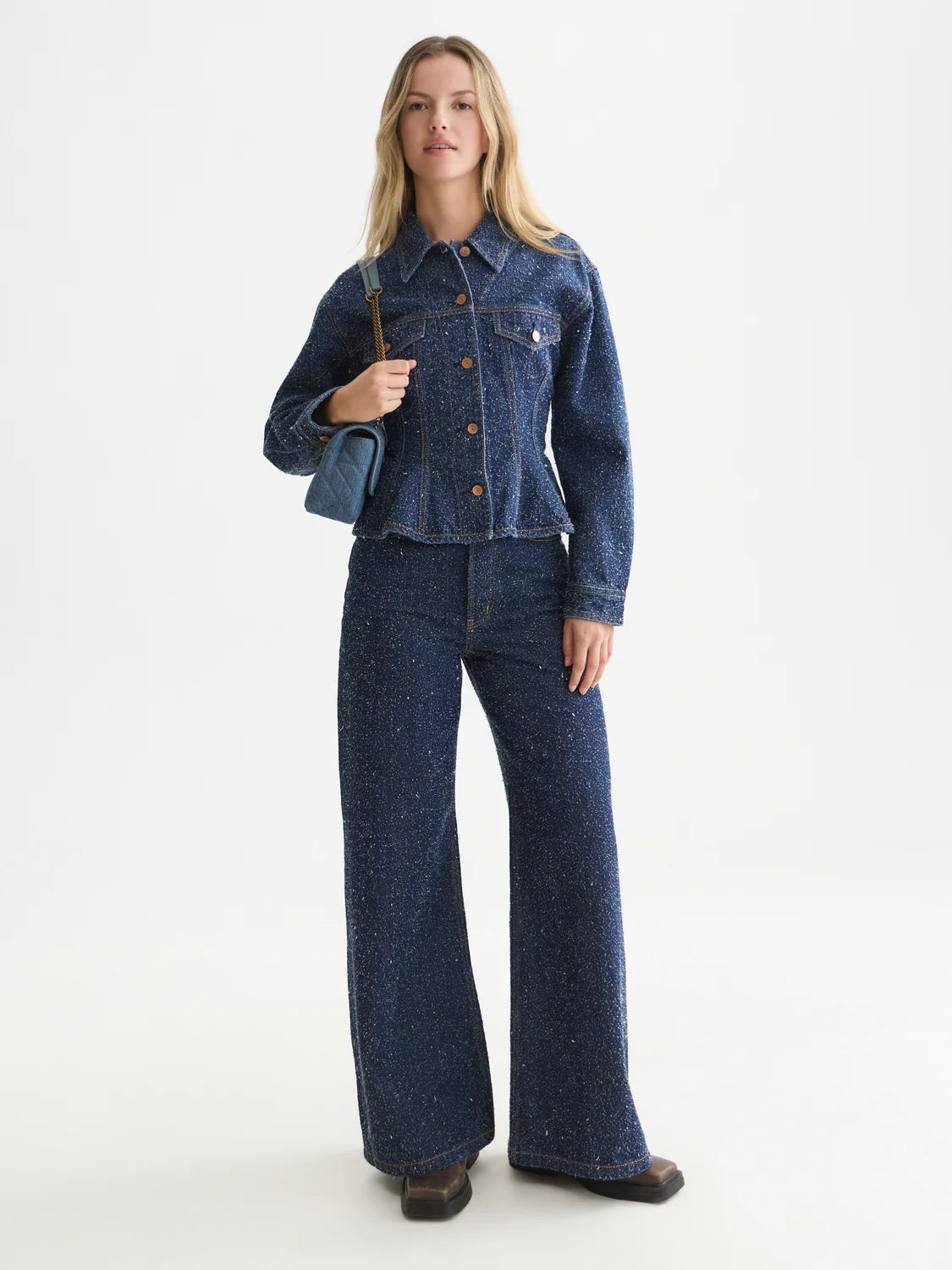 S&S WAVE SUPER WIDE LEG JEAN DEEP WEAVE