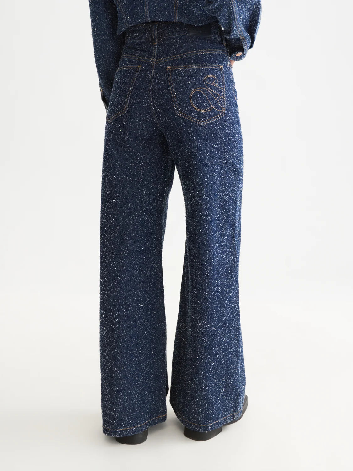 S&S WAVE SUPER WIDE LEG JEAN DEEP WEAVE