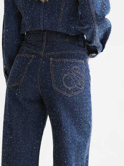 S&S WAVE SUPER WIDE LEG JEAN DEEP WEAVE