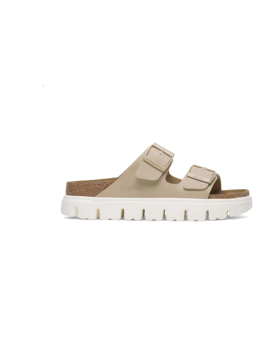 BIRKENSTOCK ARIZONA CHUNKY BIRKO-FLOR SANDCASTLE