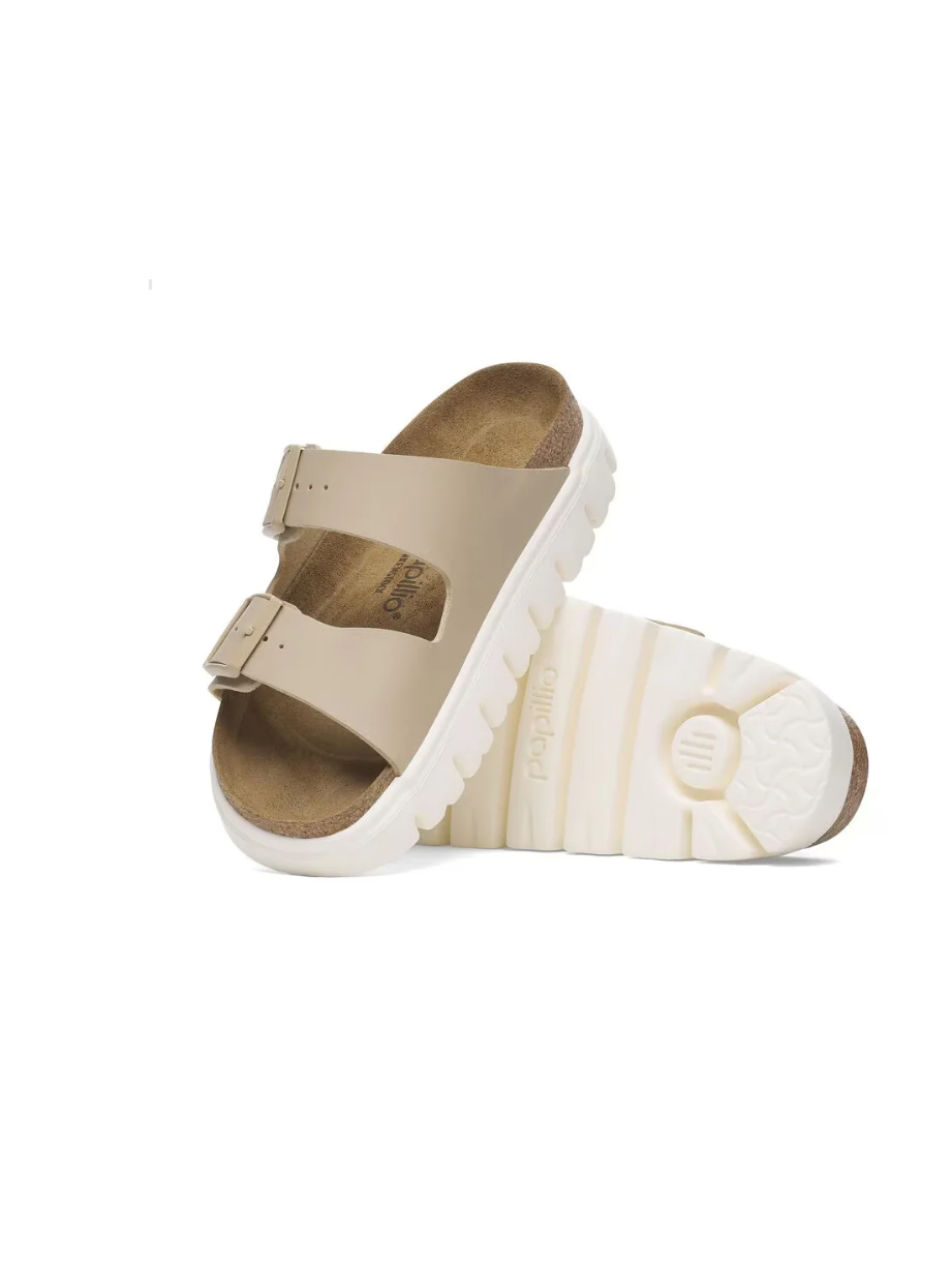 BIRKENSTOCK ARIZONA CHUNKY BIRKO-FLOR SANDCASTLE