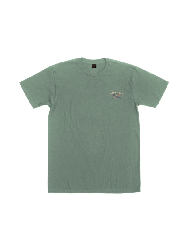 DARK SEAS GLASS DOOR PIGMENT T-SHIRT FROSTY GREEN