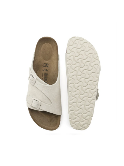 BIRKENSTOCK ZURICH ANTIQUE WHITE SUEDE LEATHER