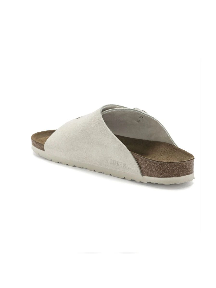 BIRKENSTOCK ZURICH ANTIQUE WHITE SUEDE LEATHER