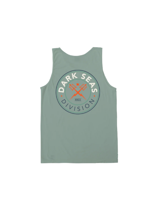 DARK SEAS NAVIGATOR PIGMENT TANK TOP FROSTY GREEN