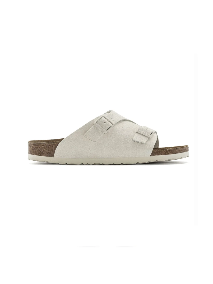 BIRKENSTOCK ZURICH ANTIQUE WHITE SUEDE LEATHER