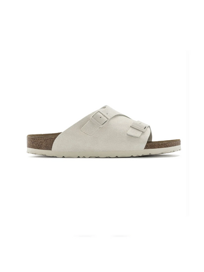 BIRKENSTOCK ZURICH ANTIQUE WHITE SUEDE LEATHER