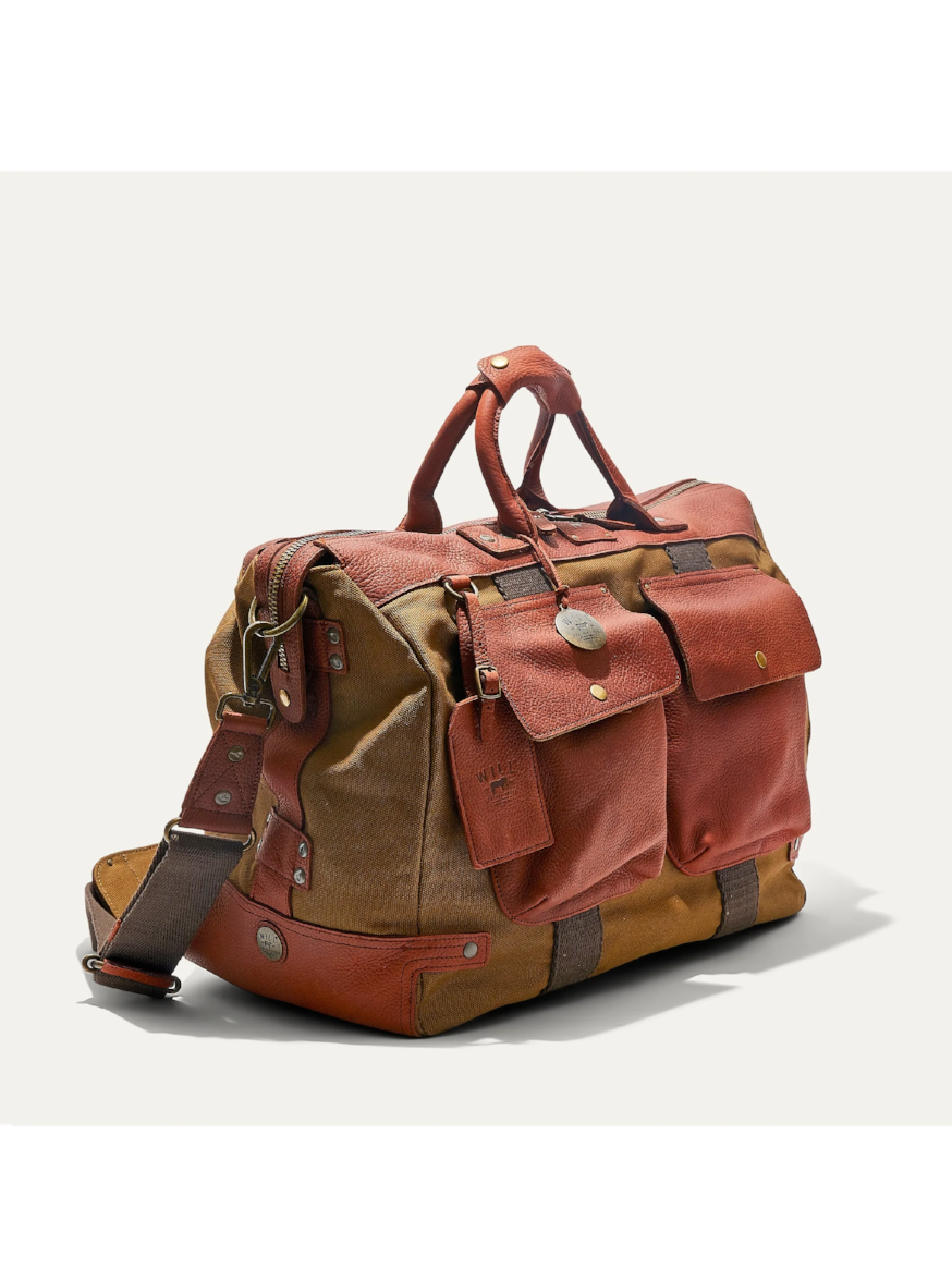 CANVAS & LEATHER TRAVEL DUFFLE