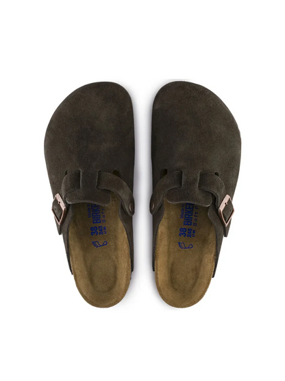 BIRKENSTOCK BOSTON SFB MOCHA SUEDE LEATHER