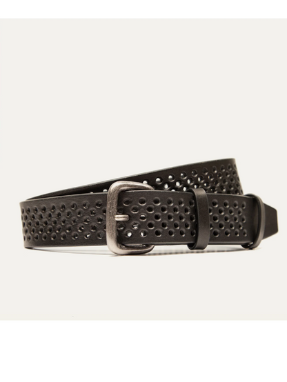 WILL PERFORATED JEAN BELT BLACK