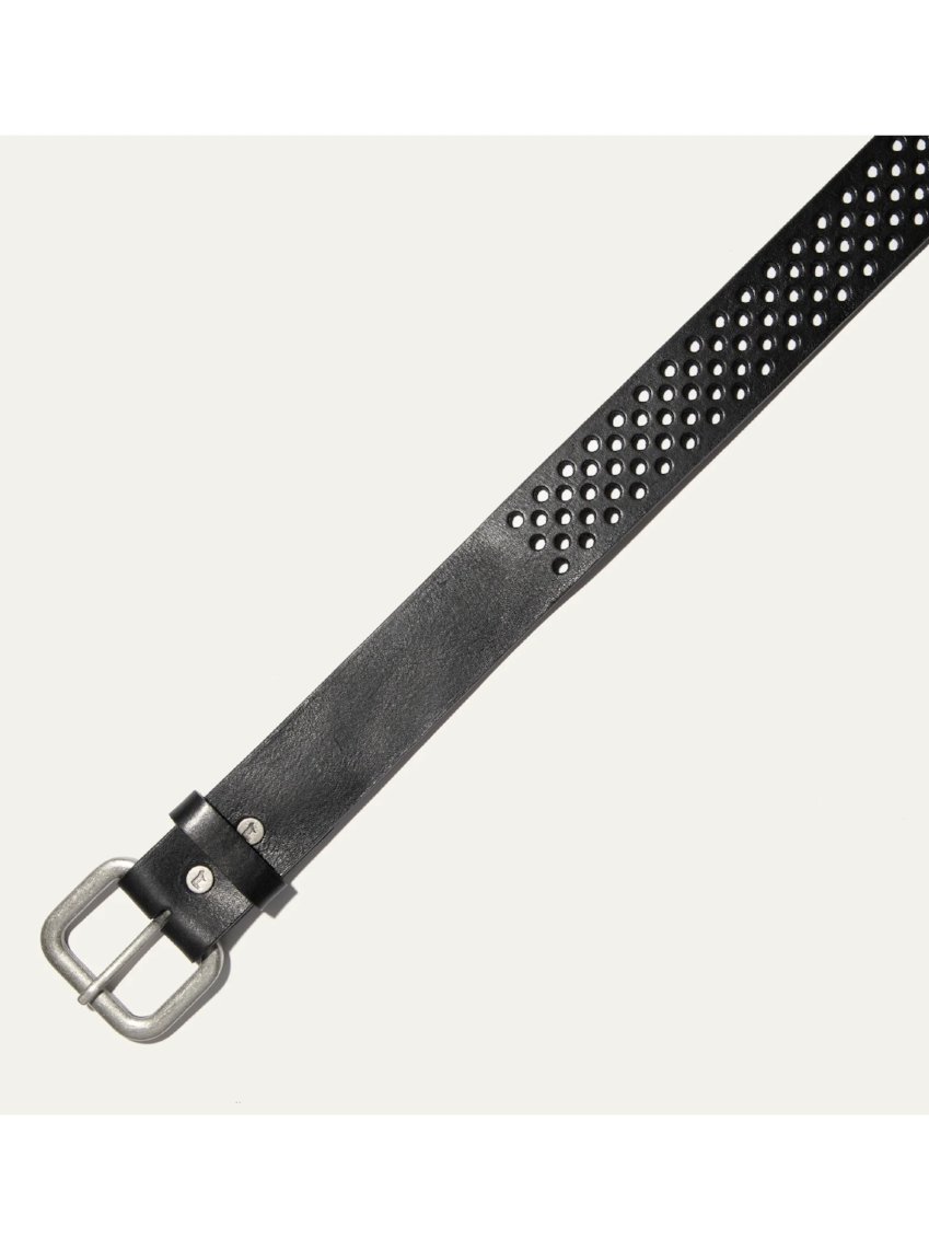 WILL PERFORATED JEAN BELT BLACK