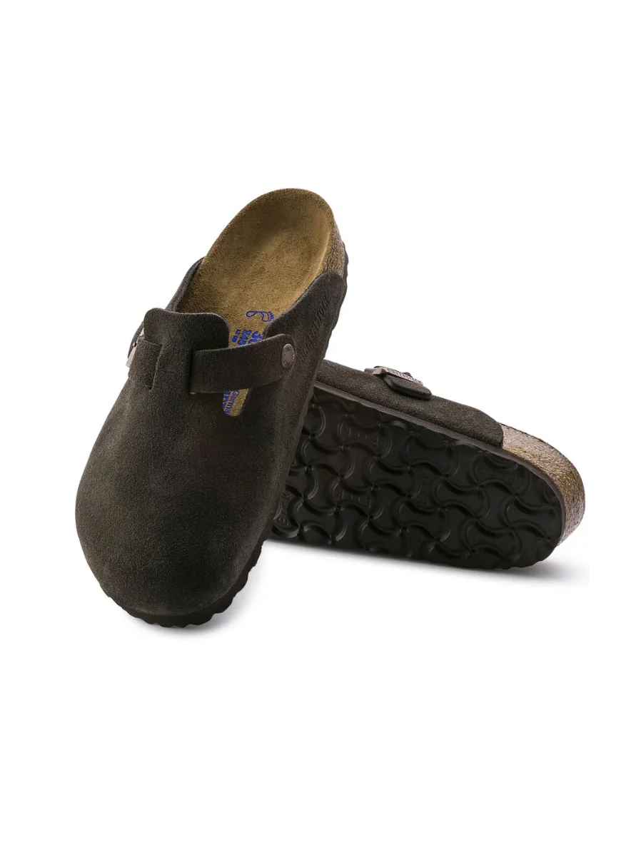 BIRKENSTOCK BOSTON SFB MOCHA SUEDE LEATHER