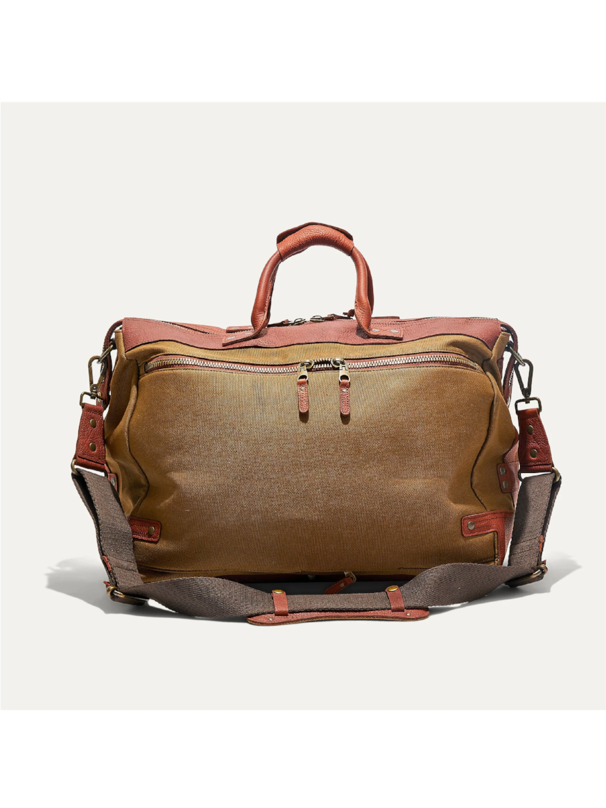 CANVAS & LEATHER TRAVEL DUFFLE