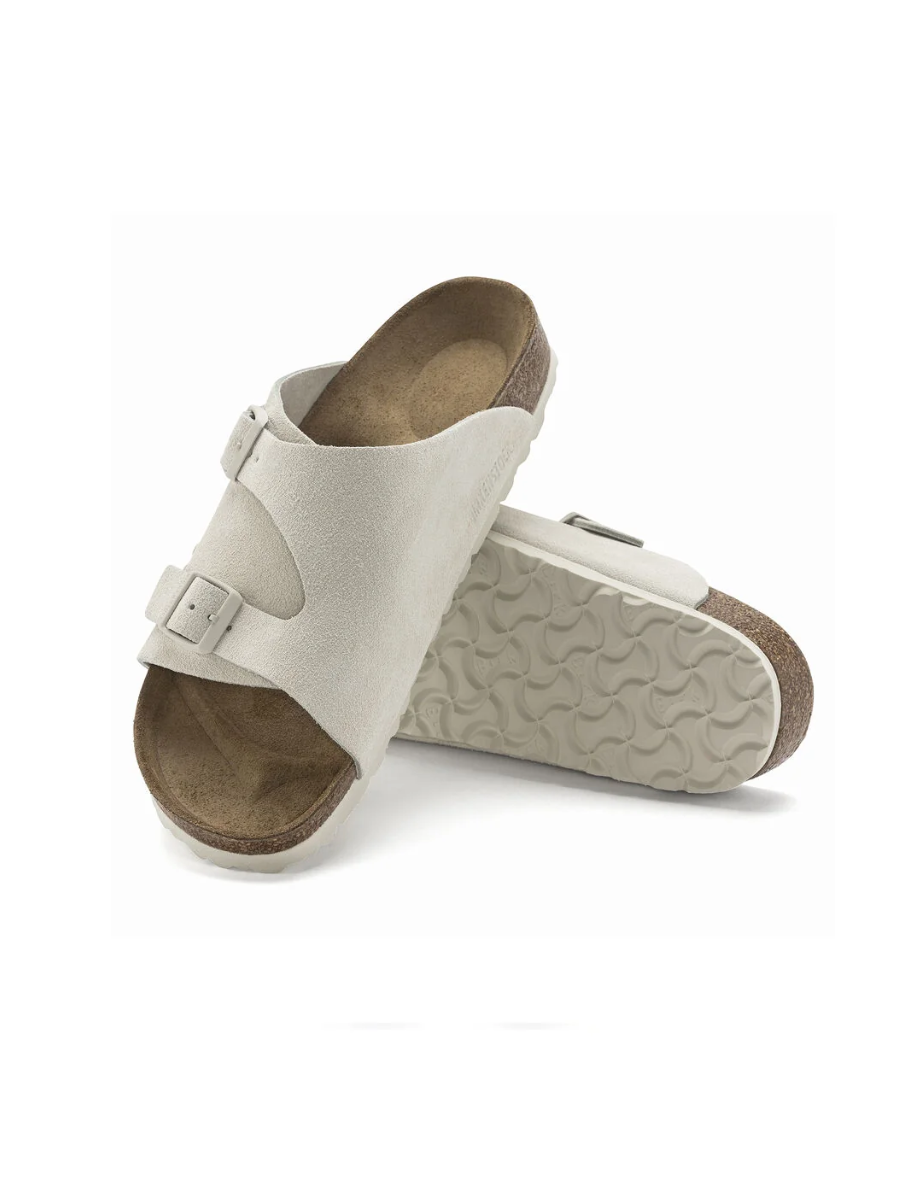 BIRKENSTOCK ZURICH ANTIQUE WHITE SUEDE LEATHER