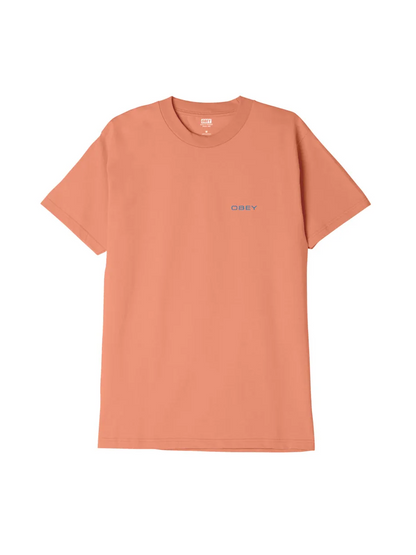 OBEY OP PERSPECTIVE T-SHIRT CORAL