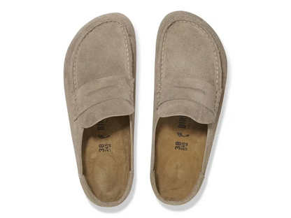 BIRKENSTOCK NAPLES WRAPPED SUEDE LEATHER TAUPE 