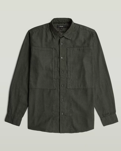 G-STAR PANELED POCKET REGULAR SHIRT ASFALT GREY 