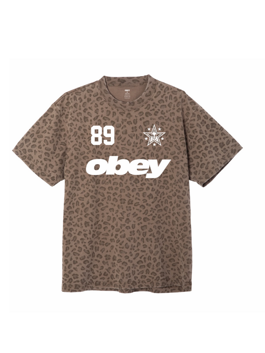 OBEY REWIND T-SHIRT VINTAGE LEOPIARD HOOLIGAN QS