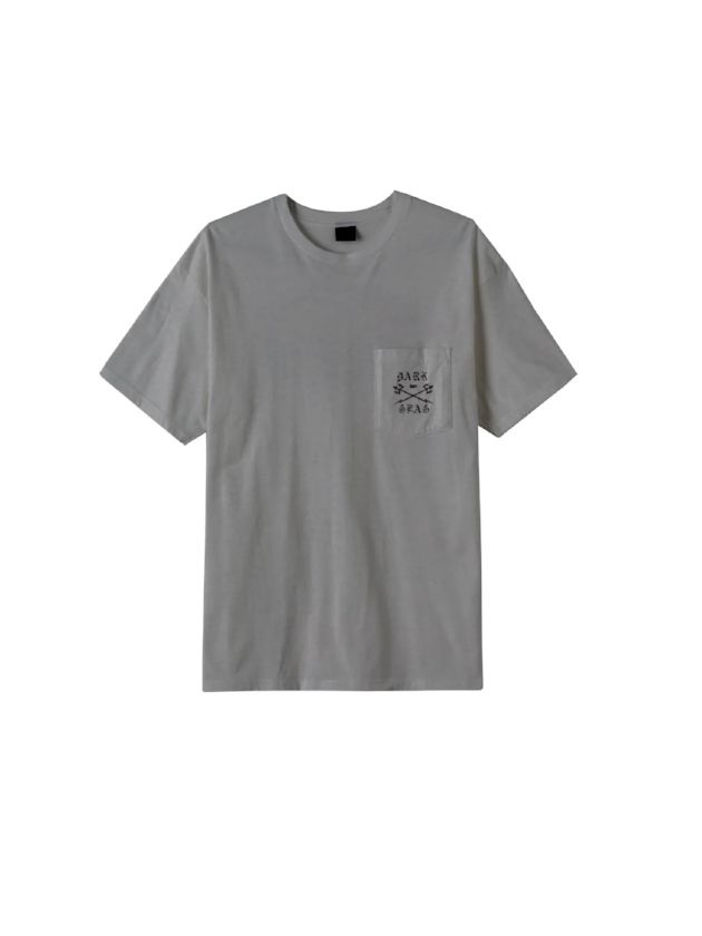 DARK SEAS HAVOC BASIC POCKET T-SHIRT HEATHER GREY