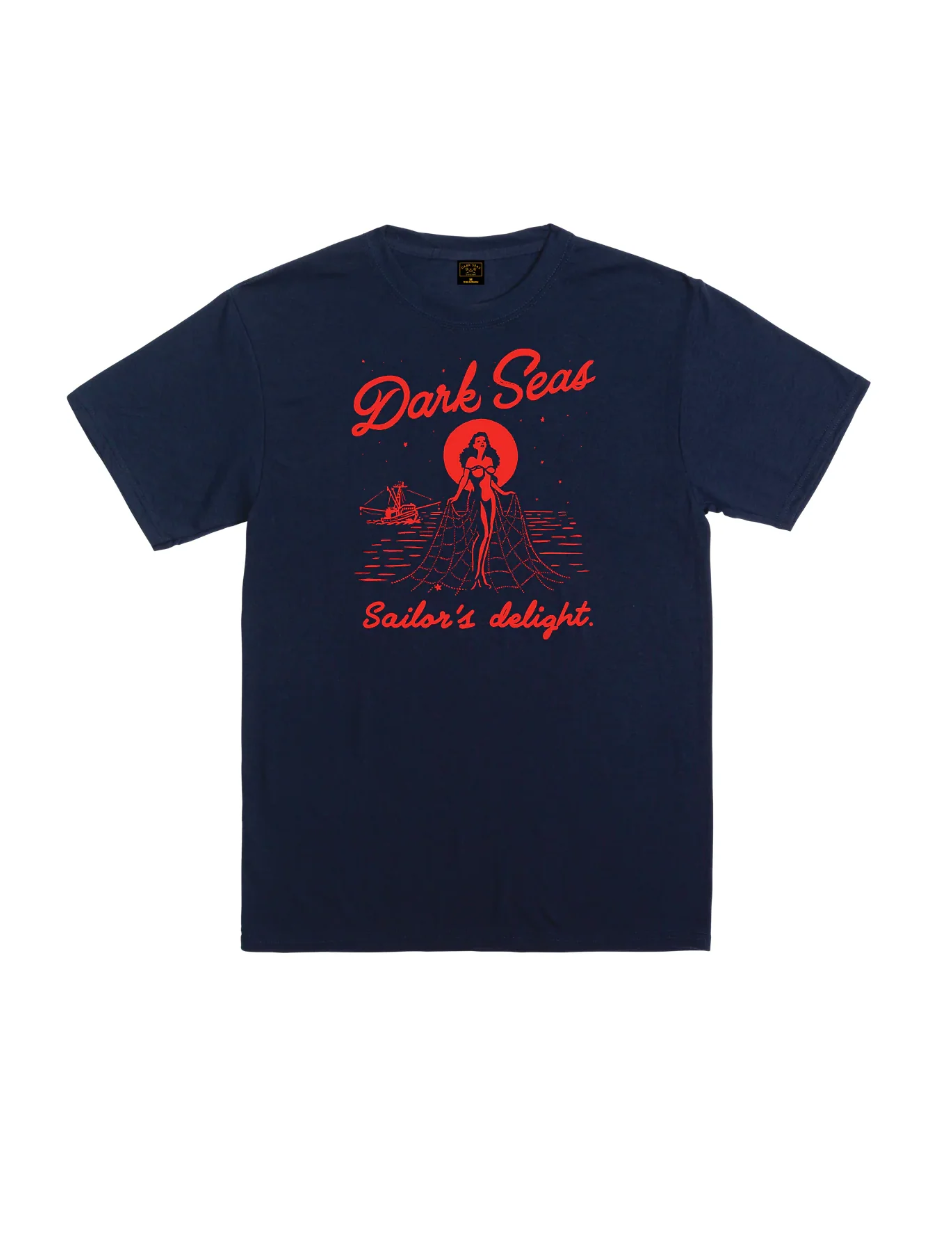 DARK SEAS RED SKY T-SHIRT NAVY