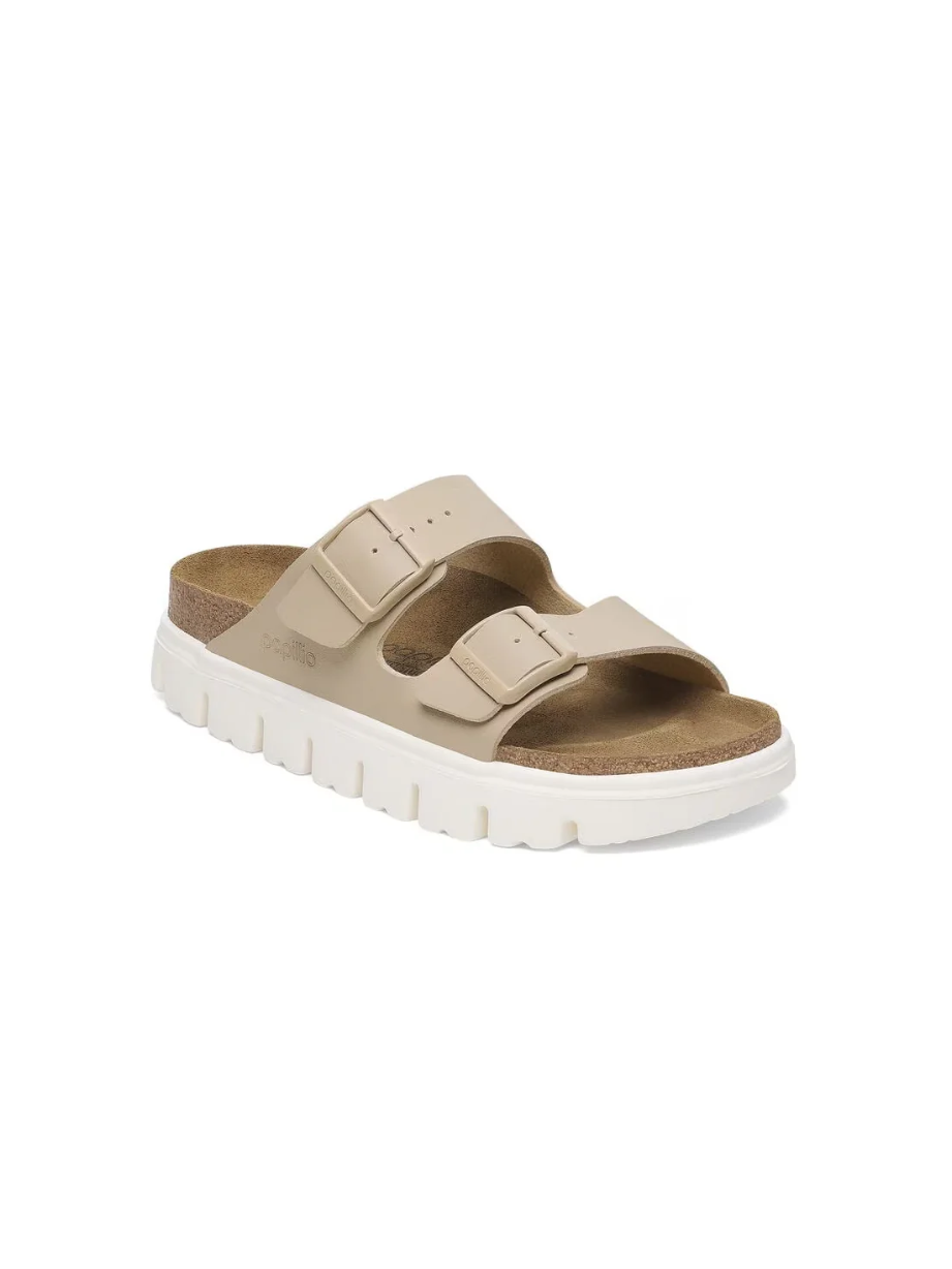 BIRKENSTOCK ARIZONA CHUNKY BIRKO-FLOR SANDCASTLE